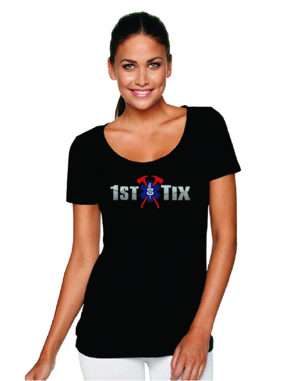 1st Tix Black Baby Doll Shirt